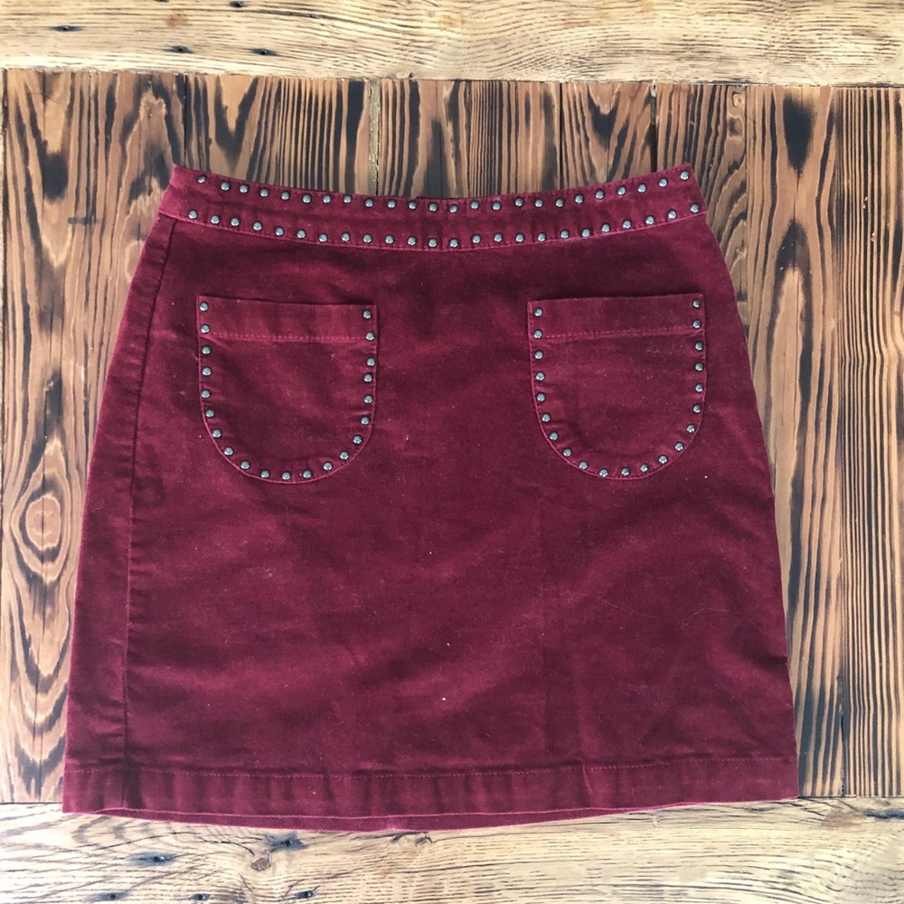 Studded Burgundy Skirt size 0
